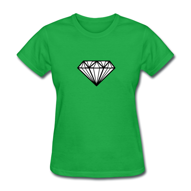 Large Diamond Women's T-Shirt - bright green