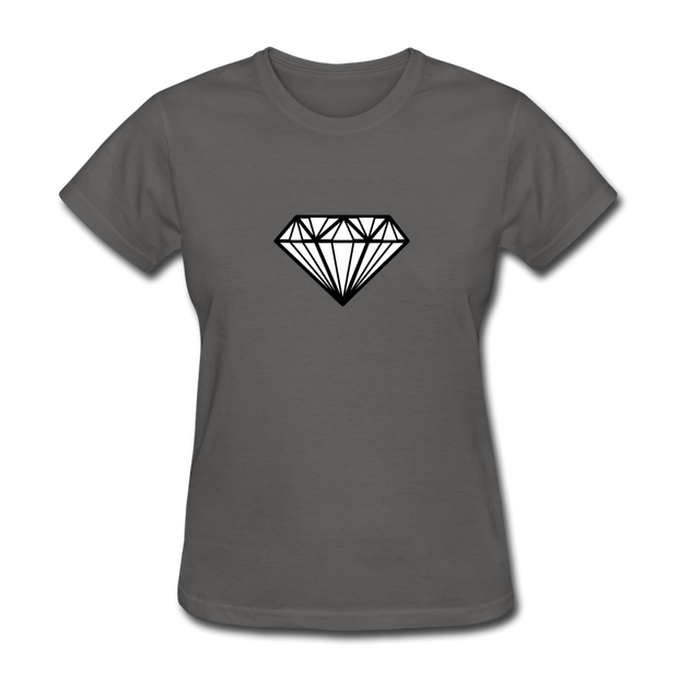 Large Diamond Women's T-Shirt - charcoal