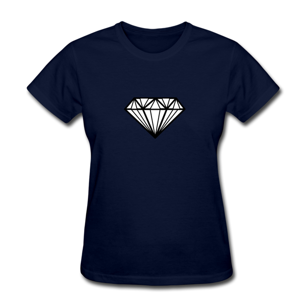 Large Diamond Women's T-Shirt - navy