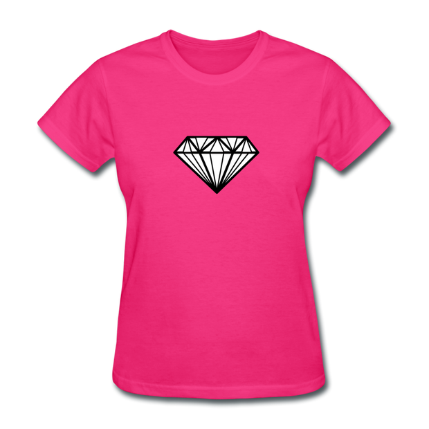 Large Diamond Women's T-Shirt - fuchsia