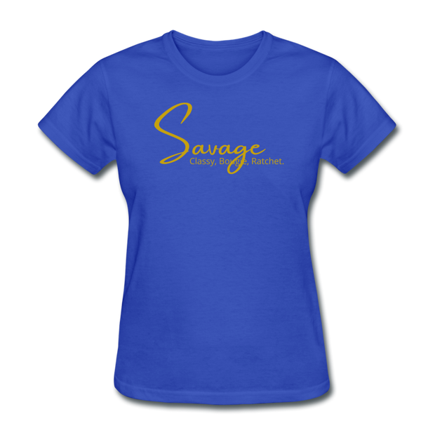 Savage Gold Women's T-Shirt - royal blue
