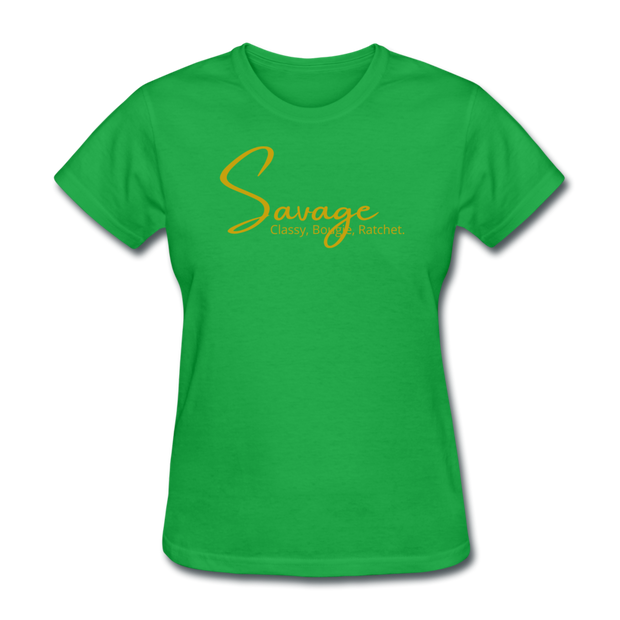 Savage Gold Women's T-Shirt - bright green