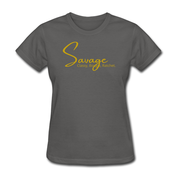 Savage Gold Women's T-Shirt - charcoal