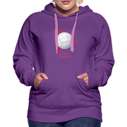 I Love Volleyball  Women’s Premium Hoodie - purple