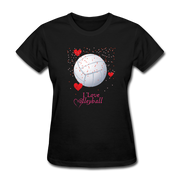 I Love Volleyball Women's T-Shirt - black