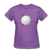 I Love Volleyball Women's T-Shirt - purple heather