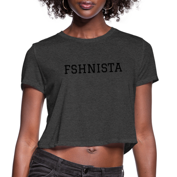 FSHNISTA Women's Cropped T-Shirt - deep heather