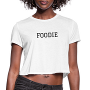 FOODIE Women's Cropped T-Shirt - white