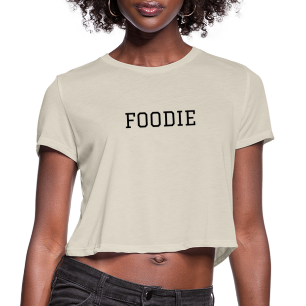 FOODIE Women's Cropped T-Shirt - dust