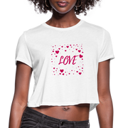 LOVE Women's Cropped T-Shirt - white