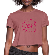 LOVE Women's Cropped T-Shirt - mauve