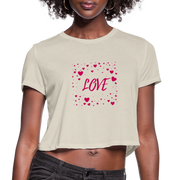 LOVE Women's Cropped T-Shirt - dust
