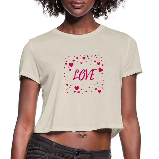LOVE Women's Cropped T-Shirt - dust