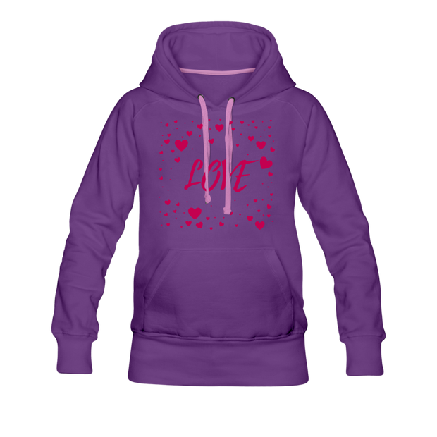 LOVE Women’s Premium Hoodie - purple