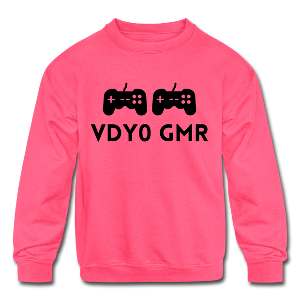 VDYO GMR Kids' Crewneck Sweatshirt - neon pink