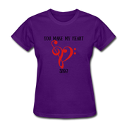 YOU MAKE MY HEART SING Women's T-Shirt - purple