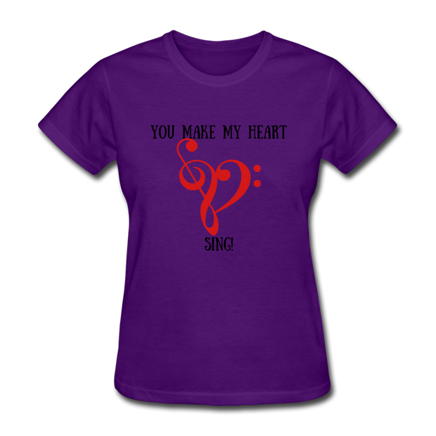 YOU MAKE MY HEART SING Women's T-Shirt - purple