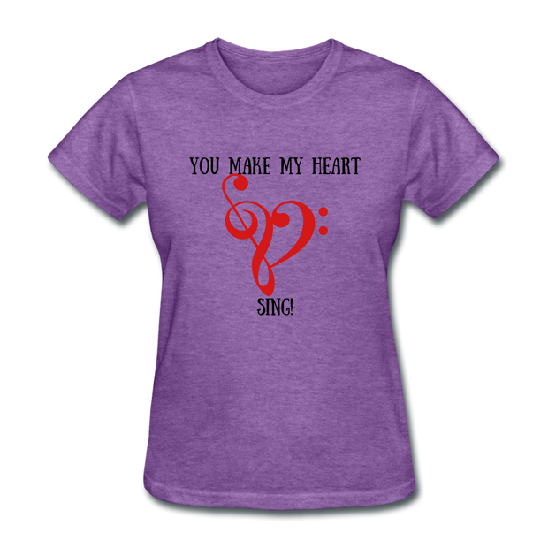 YOU MAKE MY HEART SING Women's T-Shirt - purple heather