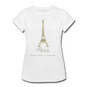 Paris  Women's Relaxed Fit T-Shirt - white